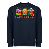 Navy hallothanksmas cupcakes Heavyweight Sweatshirt - texasbilliewilder