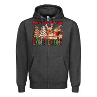 Charcoal Heather Christmas Calories don't count Christmas tree cake Zipper Hoodie - Jasminsmagicworld