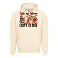 Sandshell Christmas Calories don't count Christmas tree cake Zipper Hoodie - Jasminsmagicworld