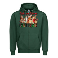 Sports Green Christmas Calories don't count Christmas tree cake Zipper Hoodie - Jasminsmagicworld