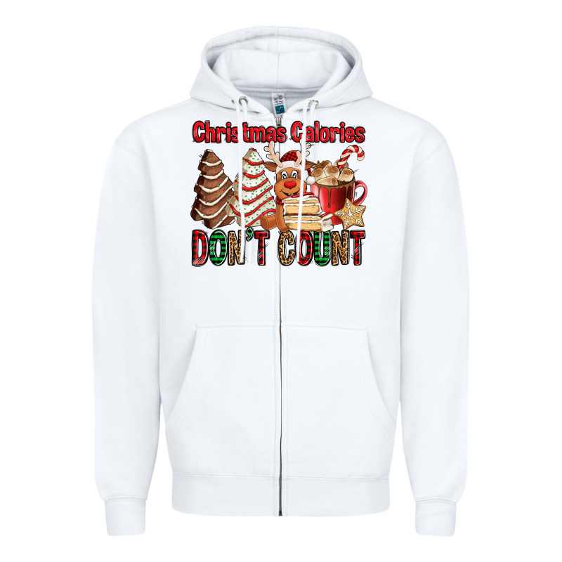 Christmas Calories Don't Count Christmas Tree Cake Zipper Hoodie by Jasminsmagicworld | Teevron