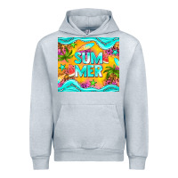 Heather Grey summer Urban Hoodie - NancyCooperArtShop