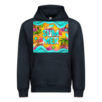 Navy summer Urban Hoodie - NancyCooperArtShop