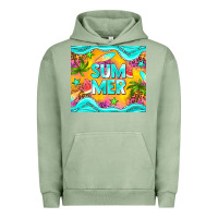Pigment Oil Green summer Urban Hoodie - NancyCooperArtShop