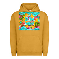 Pigment Peanut Butter summer Urban Hoodie - NancyCooperArtShop