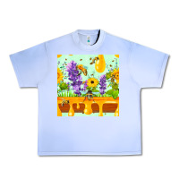 Grape Ice honeydrip bee lavender daisy sunflower seamless pa Urban Heavy Tee - FaDigitalArtStudio