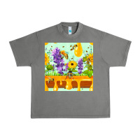 Tornado honeydrip bee lavender daisy sunflower seamless pa Urban Heavy Tee - FaDigitalArtStudio