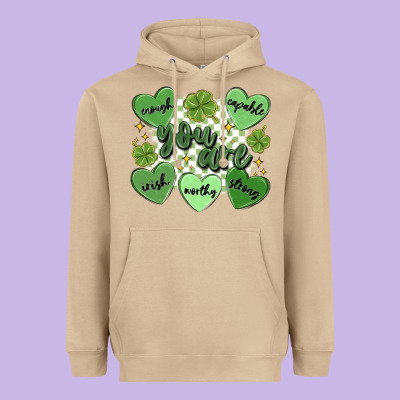 St. Patrick's Day Positive Affirmations Heavyweight Hoodie Designed By Maliassmallbusiness