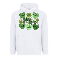 White st. patrick's day positive affirmations Heavyweight Hoodie - MaliasSmallBusiness