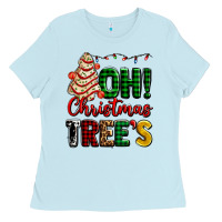 Baby Blue oh Christmas tree's ado Ladies Tee - AdoDesignShop