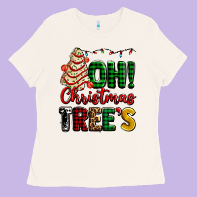 Oh Christmas Tree's Ado Ladies Tee Designed By Adodesignshop