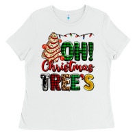 White oh Christmas tree's ado Ladies Tee - AdoDesignShop