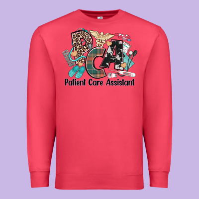 Pca Patient Care Assistant Western Premium Sweatshirt Designed By Nancycooperartshop