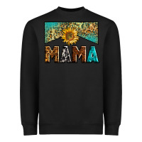 Black mama sunflower junkie Heavyweight Sweatshirt - Zillion Design Studio