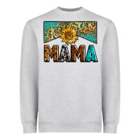 Heather Grey mama sunflower junkie Heavyweight Sweatshirt - Zillion Design Studio