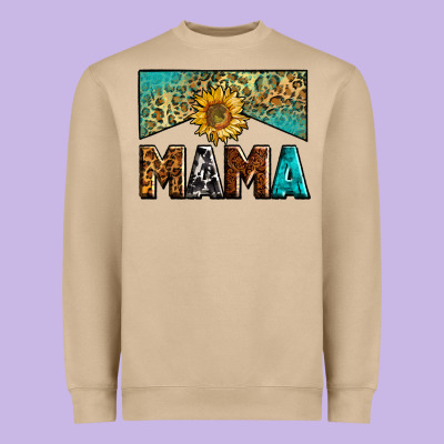 Mama Sunflower Junkie Heavyweight Sweatshirt Designed By Zillion Design Studio