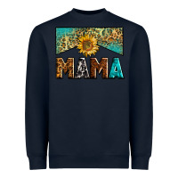 Navy mama sunflower junkie Heavyweight Sweatshirt - Zillion Design Studio