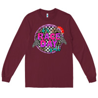 Burgundy it's race day y'all Long Sleeve Tee - AdoDesignShop