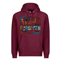 Burgundy Not perfect just forgiven Premium Hoodie - LillyAllenDesigns