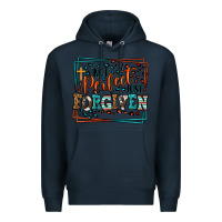 Navy Not perfect just forgiven Premium Hoodie - LillyAllenDesigns