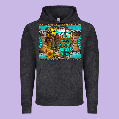Keep Your Soul Clean And Your Boots Dirty Vintage Hoodie Designed By Ranaportraitstore