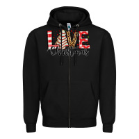 Black love christmas tree cake Zipper Hoodie - Jasminsmagicworld