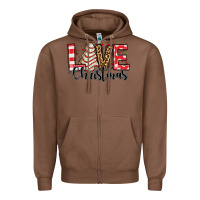 Chestnut love christmas tree cake Zipper Hoodie - Jasminsmagicworld