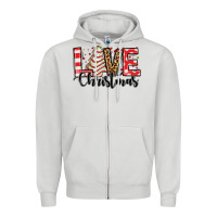 Dove Grey love christmas tree cake Zipper Hoodie - Jasminsmagicworld