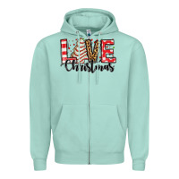 Love Christmas Tree Cake Zipper Hoodie | Teevron