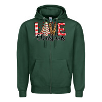 Sports Green love christmas tree cake Zipper Hoodie - Jasminsmagicworld