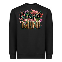 Black flowers blessed mini Heavyweight Sweatshirt - Zillion Design Studio