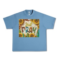 Pebble Blue just pray Urban Heavy Tee - BarkalooDesign