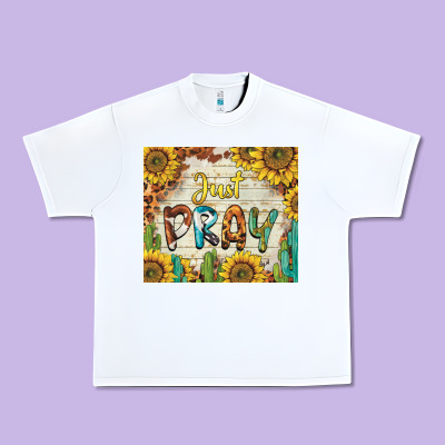 Just Pray Urban Heavy Tee Designed By Barkaloodesign