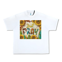 White just pray Urban Heavy Tee - BarkalooDesign