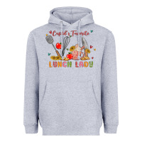 Heather Grey cupids favorite lunch lady Heavyweight Hoodie - MaliasSmallBusiness