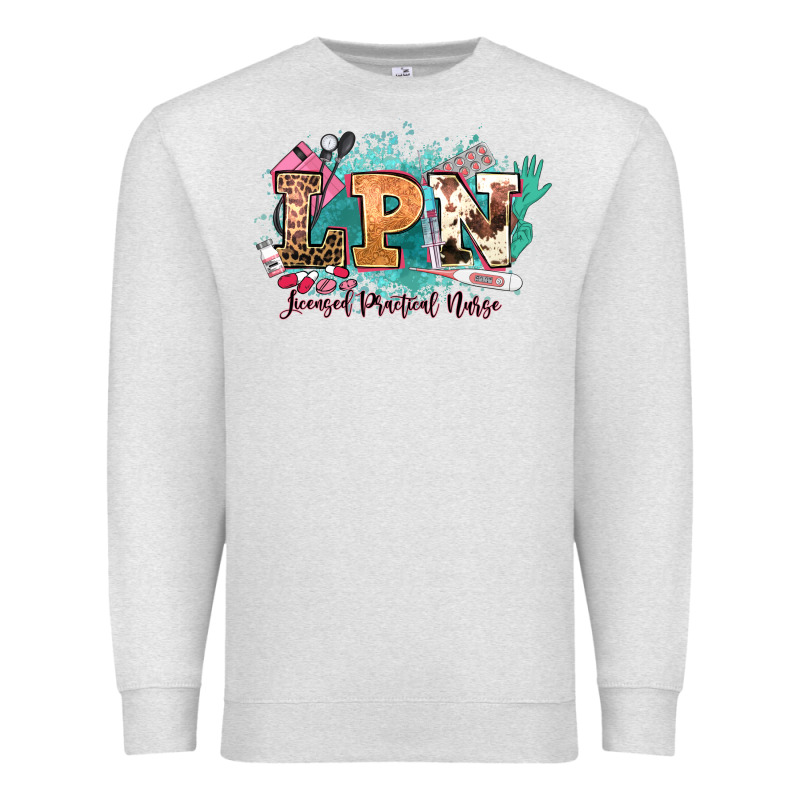 Lpn Licensed Practical Nurse Western Premium Sweatshirt by NancyCooperArtShop | Teevron