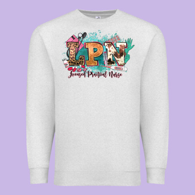 Lpn Licensed Practical Nurse Western Premium Sweatshirt Designed By Nancycooperartshop