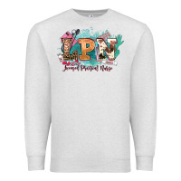 Oatmeal Heather lpn licensed practical nurse western Premium Sweatshirt - NancyCooperArtShop
