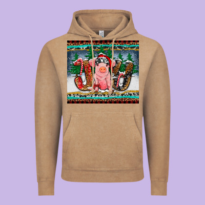 Joy Pig Vintage Hoodie Designed By Ranaportraitstore