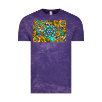 Cloud Purple western turquoise and sunflowers skinny metal can holder Vintage Tee - HRA Design Shop