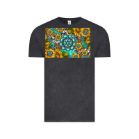 Vintage Black western turquoise and sunflowers skinny metal can holder Vintage Tee - HRA Design Shop