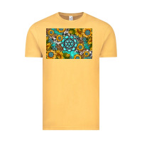 Vintage Mustard western turquoise and sunflowers skinny metal can holder Vintage Tee - HRA Design Shop