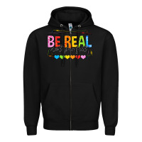 Black be real not perfect Zipper Hoodie - NancyCooperArtShop
