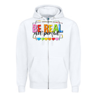 White be real not perfect Zipper Hoodie - NancyCooperArtShop