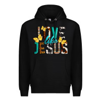Black Love Like Jesus Premium Hoodie - LillyAllenDesigns