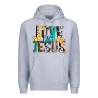 Heather Grey Love Like Jesus Premium Hoodie - LillyAllenDesigns