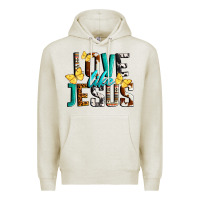 Oatmeal Heather Love Like Jesus Premium Hoodie - LillyAllenDesigns