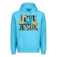 Ocean Blue Love Like Jesus Premium Hoodie - LillyAllenDesigns