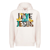 Pale Pink Love Like Jesus Premium Hoodie - LillyAllenDesigns