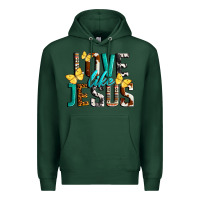 Sports Green Love Like Jesus Premium Hoodie - LillyAllenDesigns